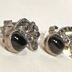 Sterling vintage clip on earrings
